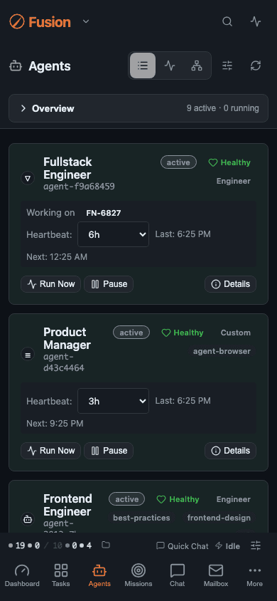 Manage your agents